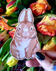 kawaii cute adorable anime art illustration rabbit bun waterproof vinyl sticker or magnet perfect for planner or scrapbooking pastel Bunny