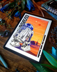 The Core Drone: Retro Sci-Fi Industrial Robot Art Print