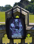 Handpressed unique illustrated art Bride of frankenstine 100% organic fair trade whimsygoth horror gothic 10oz flat base totebag fashion bag