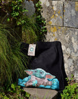 Handpressed unique baby yoda art drawing illustration starwars inspired 100% organic fairtrade nerd geek 10oz flat base totebag fashion bag
