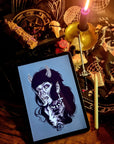 Devil demon tattoo Halloween sexy she devil bdsm female art illustration art print wall art alternative gothic home decor