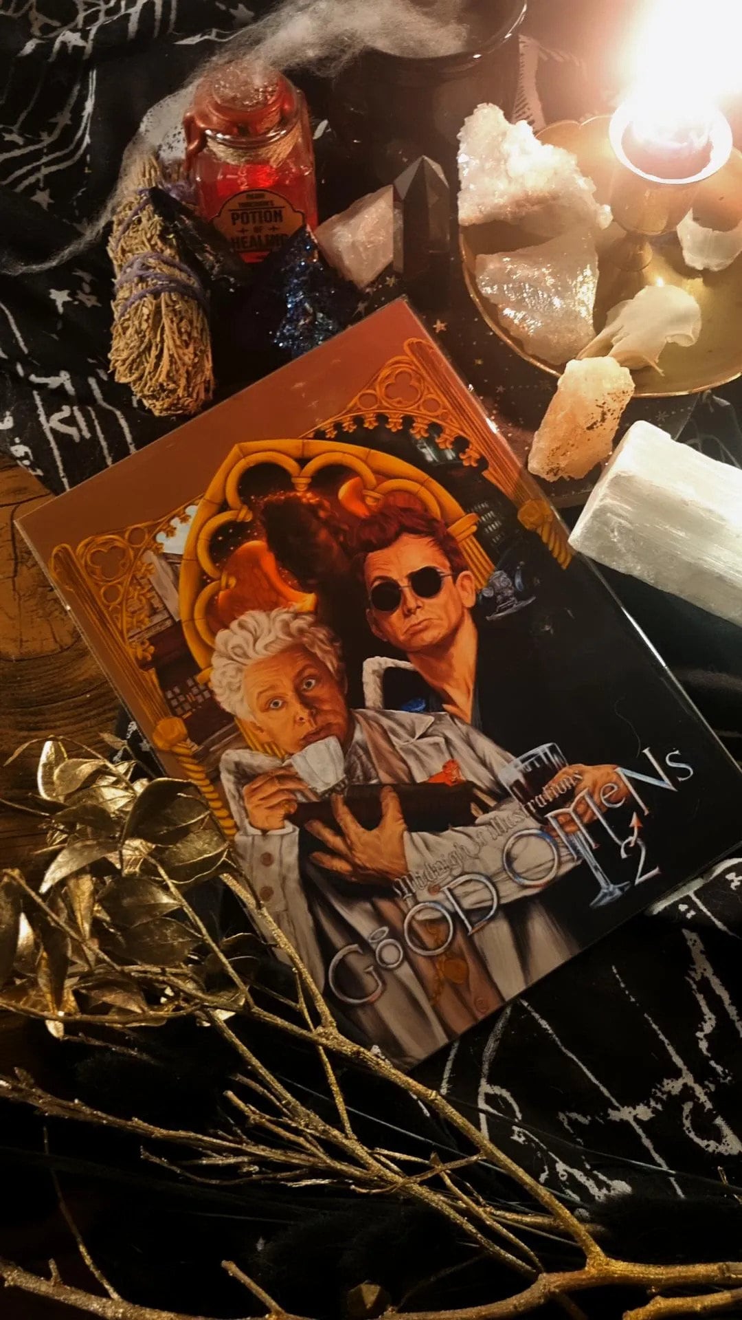 Good omens inspired Crowley and Aziraphale good omens 2 unique art illustration poster fan art wall art decor movie poster design