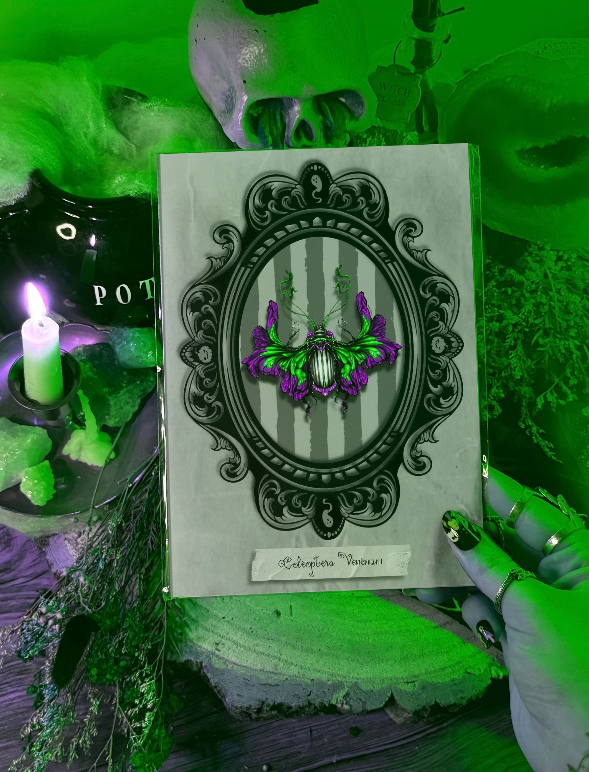 Beetle juice | bug | beetlejuice | art print | insect illustration | gothic wall art | art | original | dark art | Halloween | beetle art