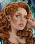 Bridgerton | Penelope Colin polin | lady whistledown art print | illustration | book cover | art | original | dark art | romanic | poster
