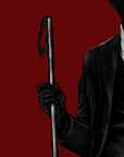 Crimson Justice Noir Silhouette Art Print | illustration | graphic art | original | dark art | character concept