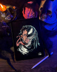 Venom | venom and Eddie | fan art | marvel | art print | illustration | comic book | art | original | dark art | symbiote | home decor