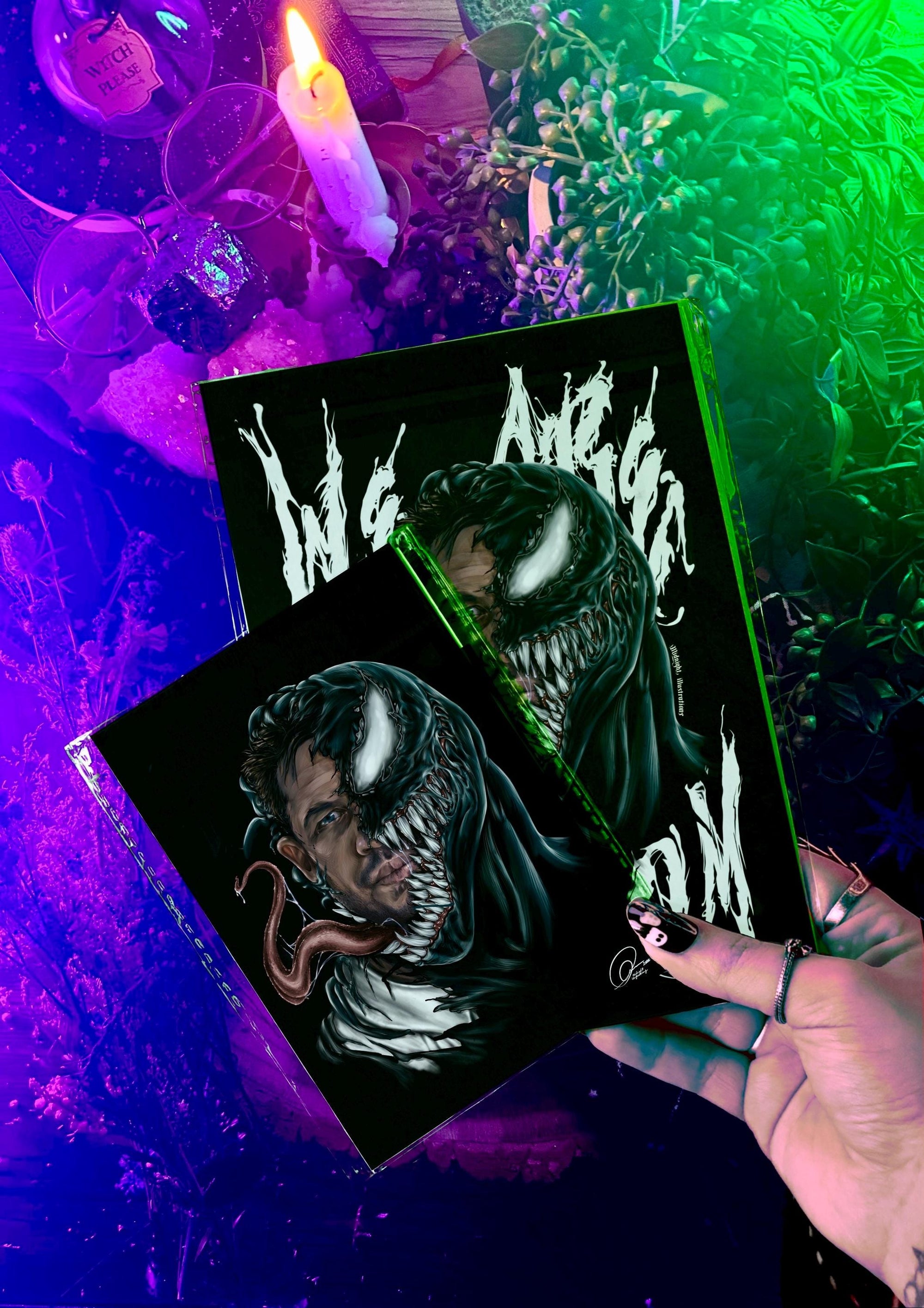 Venom | venom and Eddie | fan art | marvel | art print | illustration | comic book | art | original | dark art | symbiote | home decor