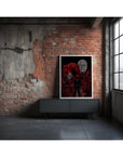 The City Vigilante: Crimson Noir Comic Style Art print | illustration | graphic art | original | dark art | geeky | home decor