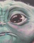 Baby yoda | beautiful digital hand-drawn | art print | illustration | Wall art |original | unique | dark art| geeky| starwars| home decor