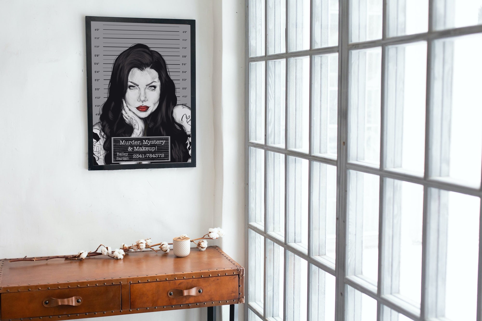 Bailey Sarian, murder mystery and make-up, Inspired ART/ gallery Print. wall art.