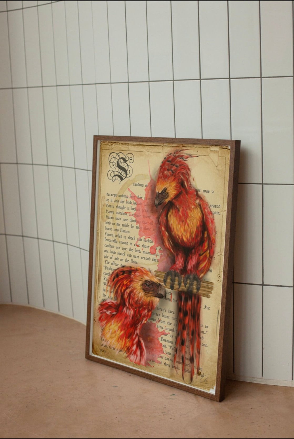 Harry Potter | Phoenix | magical creature | Dramatic | art print | illustration | Wall art | art | original | dark art | geeky | home decor