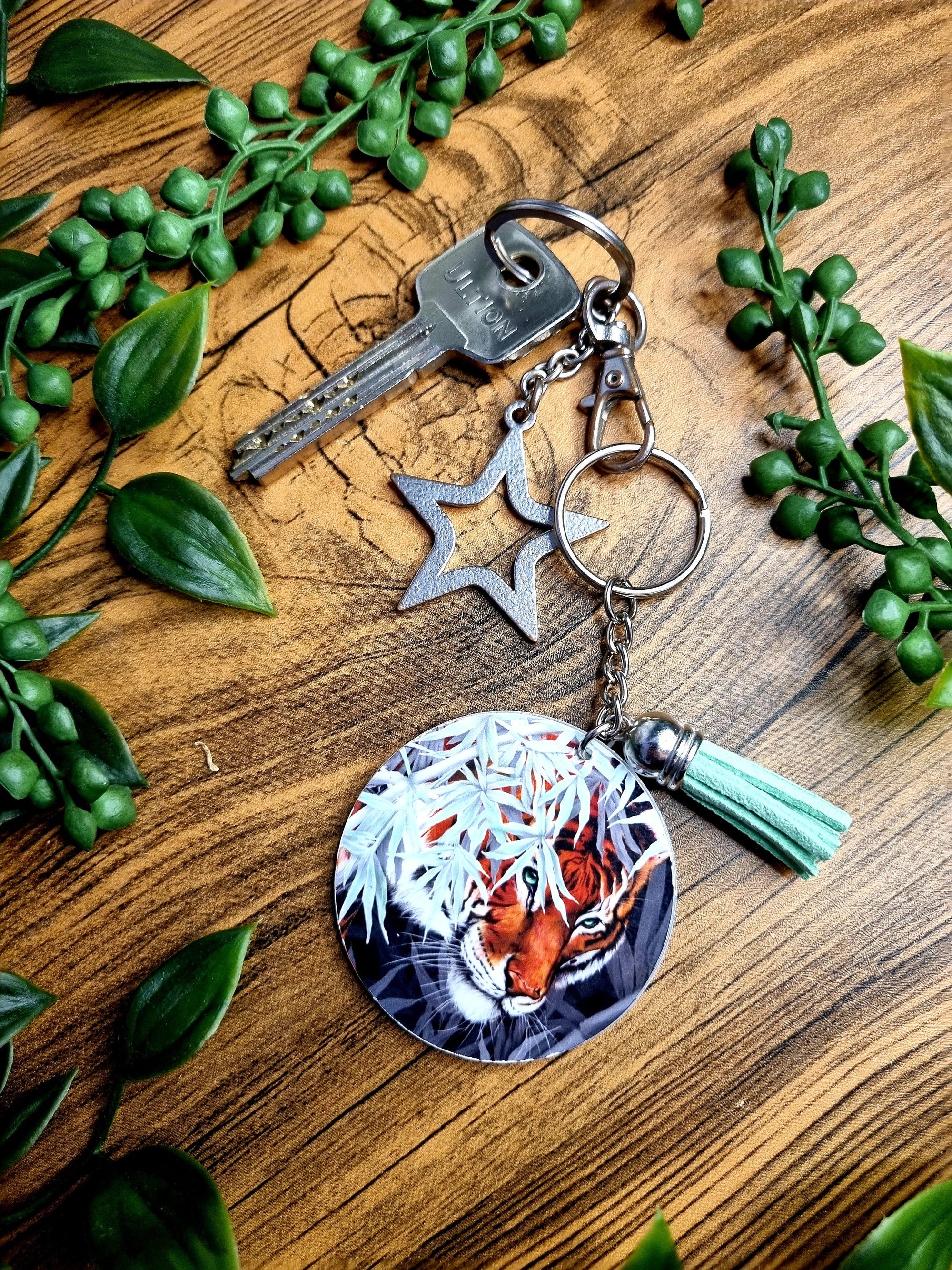 Beautiful original art illustrated handmade keyrings | keychain | geeky | Recycled | art | Gothic | Fantasy | eco friendly | illustration