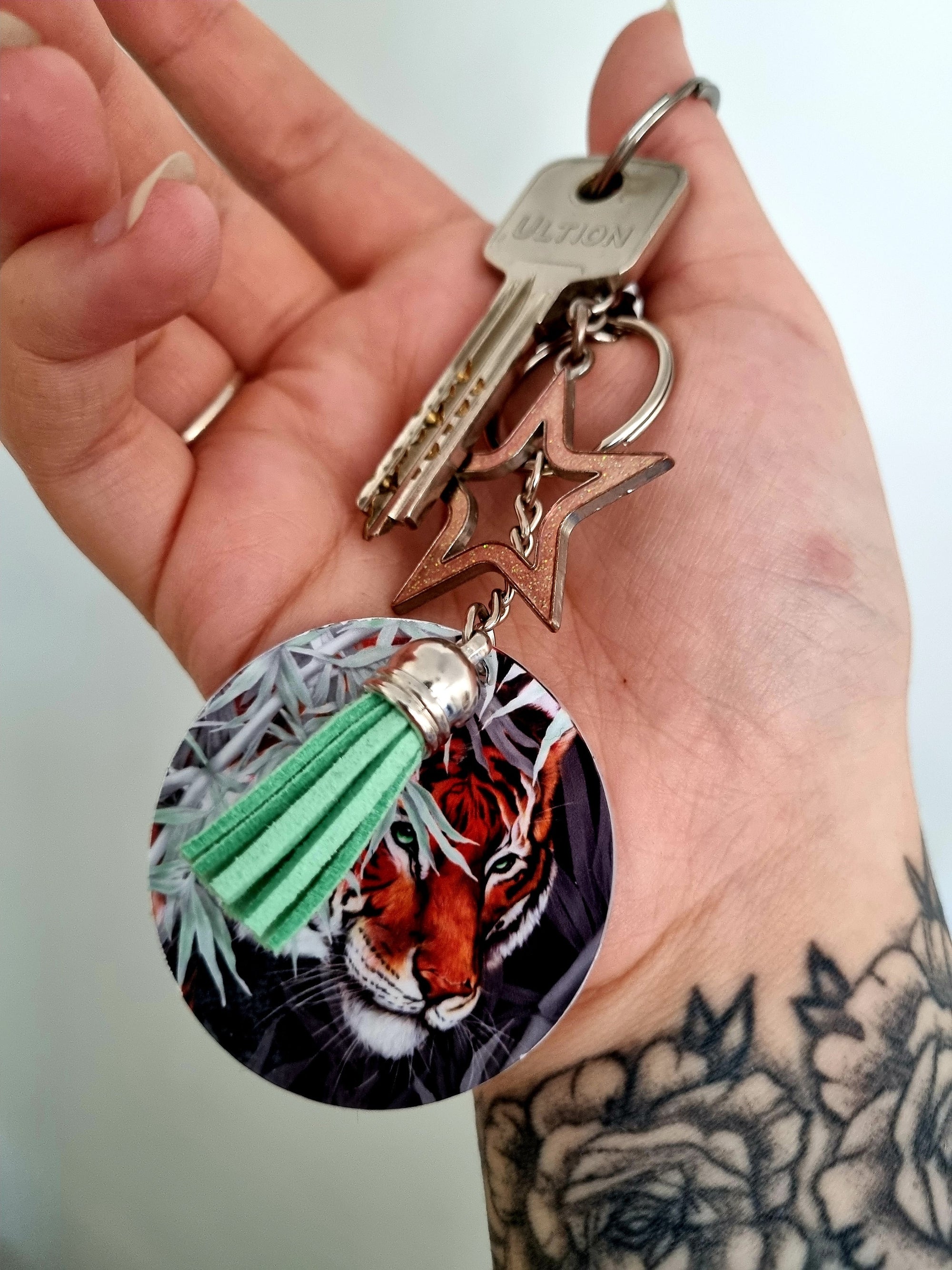 Beautiful original art illustrated handmade keyrings | keychain | geeky | Recycled | art | Gothic | Fantasy | eco friendly | illustration