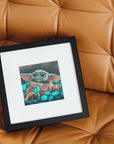 The Macaron Gatherer: Whimsical Alien Creature Fine Art Print
