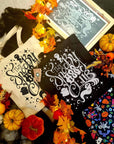 Halloween, ghost, spooky boo club, sad ghost, one of a kind, handpressed ecofriendly, organic, fairtrade totebag, glow in the dark