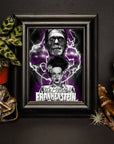 Bride of Frankenstein, horror, Halloween, spooky, gothic, eco friendly art illustration gallery print