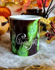 Wednesday Adams, Adams family, horror, spooky, Halloween, one of a kind illustration art design mug. Perfect gothic gift tea cup