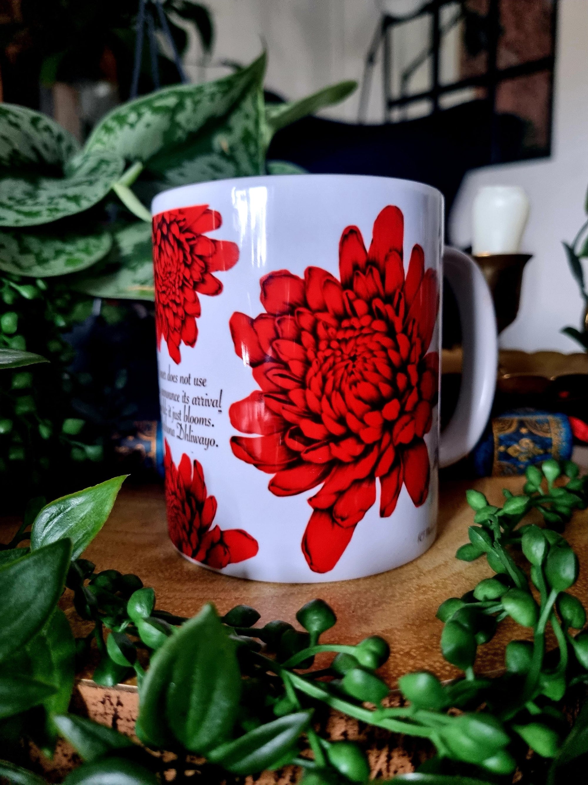 One of a kind design functional art sublimation illustration mug bright bold colours perfect gift home decor cottagecore inspirational quote