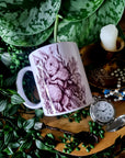 Unique design functional art sublimation rabbit illustration mug black & white monochrome perfect gift home decor Alice in wonderland
