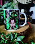 Wednesday Adams, Adams family, horror, spooky, Halloween, one of a kind illustration art design mug. Perfect gothic gift tea cup