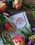 Adorable simplistic chibi kawaii art rabbit bun loaf artwork magnetic bookmark perfect for book lover gift planner clip journal accessories