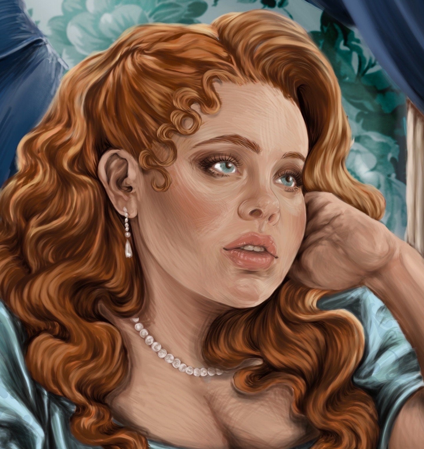 Bridgerton | Penelope Colin polin | lady whistledown art print | illustration | book cover | art | original | dark art | romanic | poster