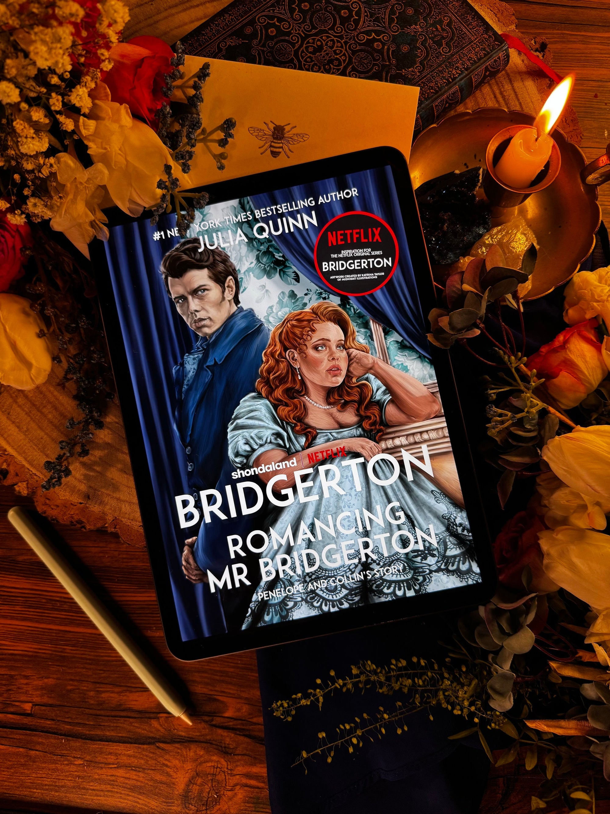 Bridgerton | Penelope Colin polin | lady whistledown art print | illustration | book cover | art | original | dark art | romanic | poster