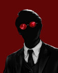 Crimson Justice Noir Silhouette Art Print | illustration | graphic art | original | dark art | character concept