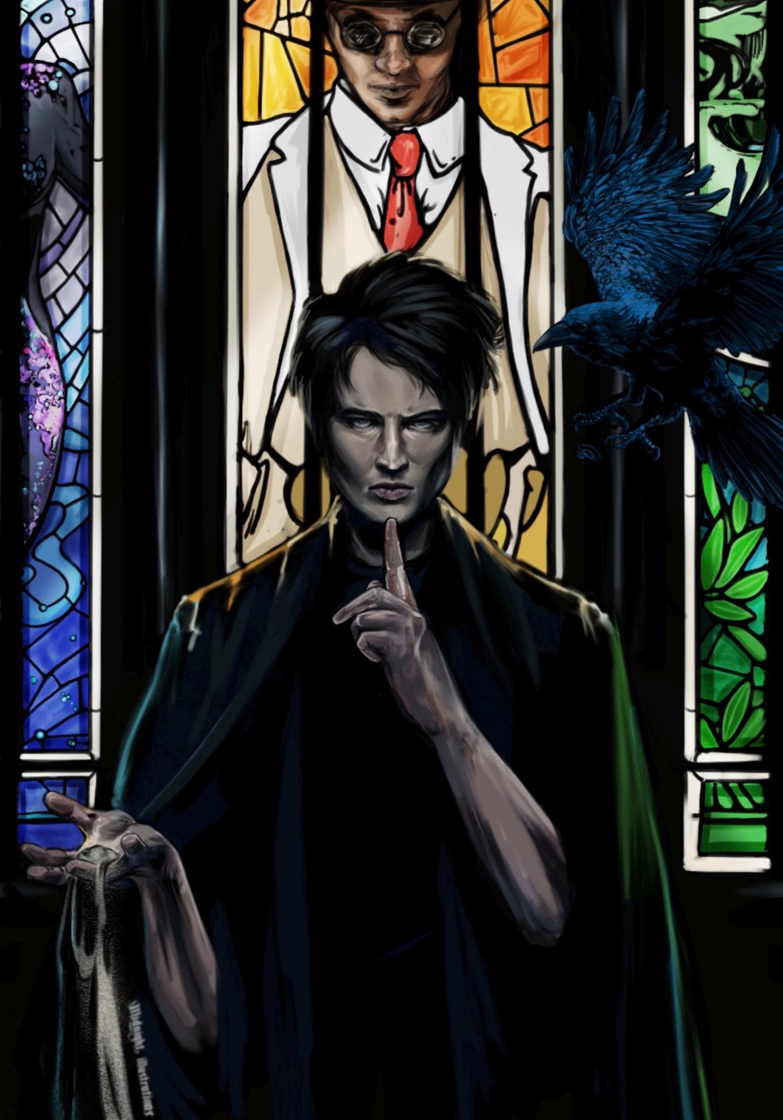 Gothic Dark fantasy lord of dreams original art illustration poster graphic art print.