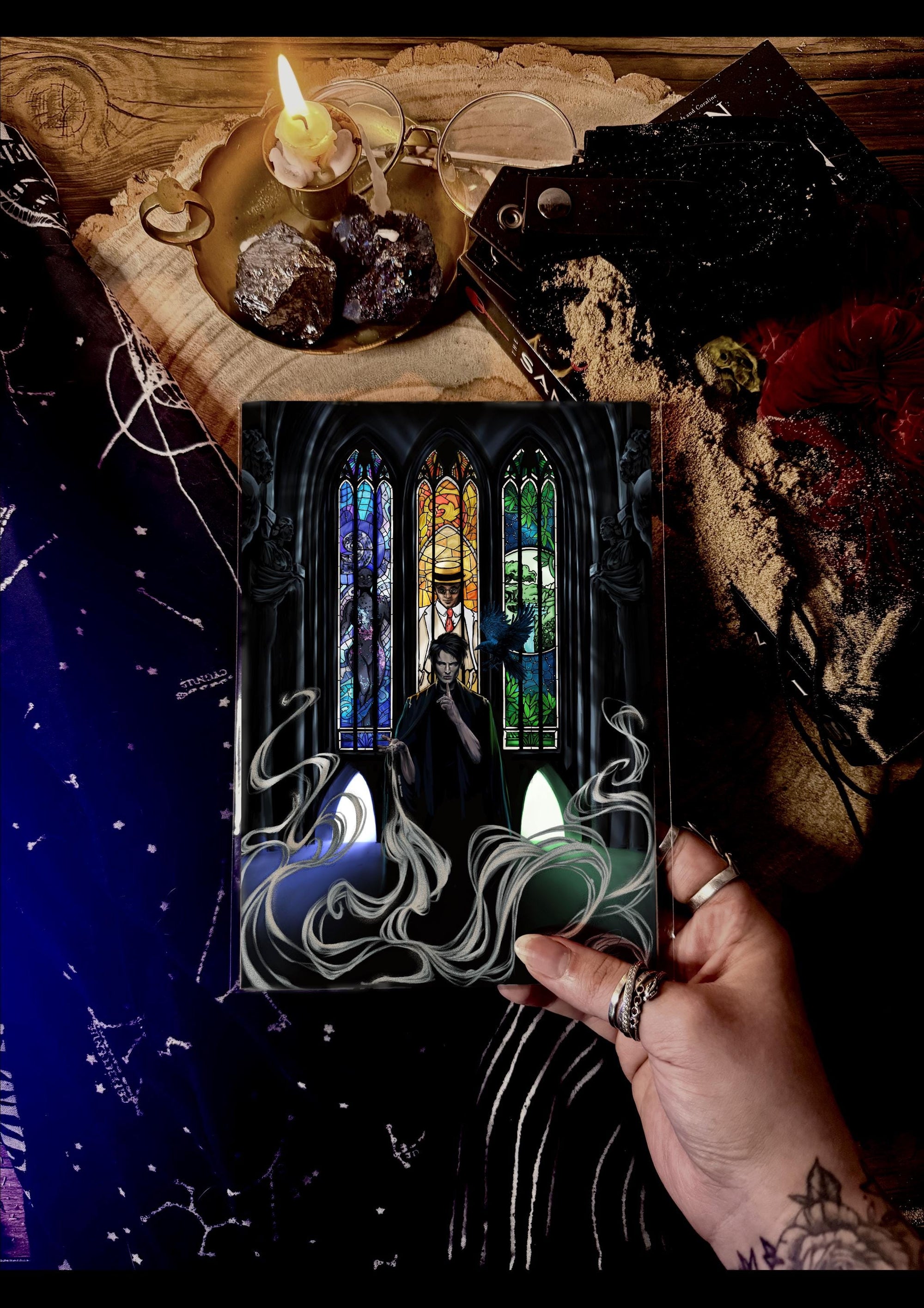 Gothic Dark fantasy lord of dreams original art illustration poster graphic art print.