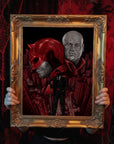 The City Vigilante: Crimson Noir Comic Style Art print | illustration | graphic art | original | dark art | geeky | home decor