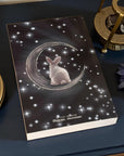 Celestial Rabbit A5 Notebook | Moon Sun Stars Bunny Journal | Eco Friendly Perfect Bound Notebook
