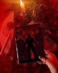 The Crimson Advocate: Urban Noir Silhouette Art print | illustration | graphic art | original | dark art | character concept