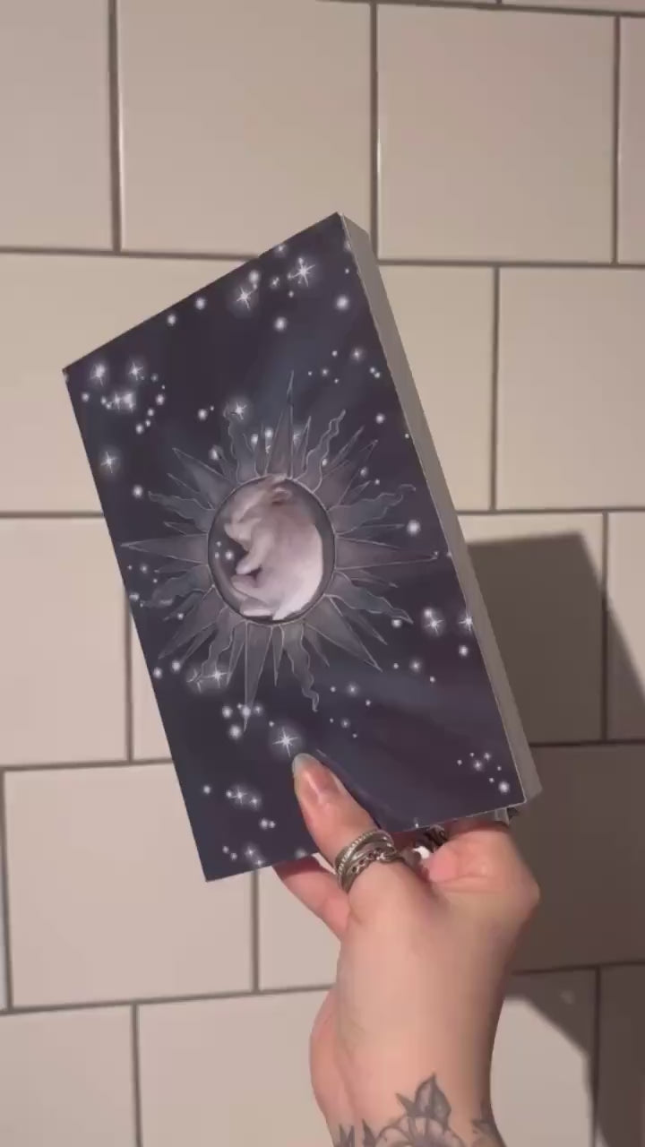 Celestial Rabbit A5 Notebook | Moon Sun Stars Bunny Journal | Eco Friendly Perfect Bound Notebook